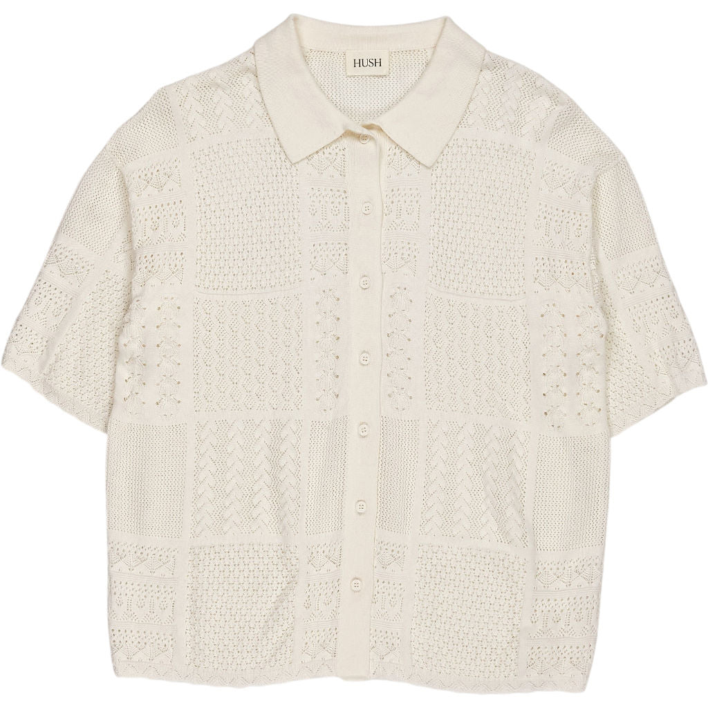 Hush Cream Knitted Collared Top