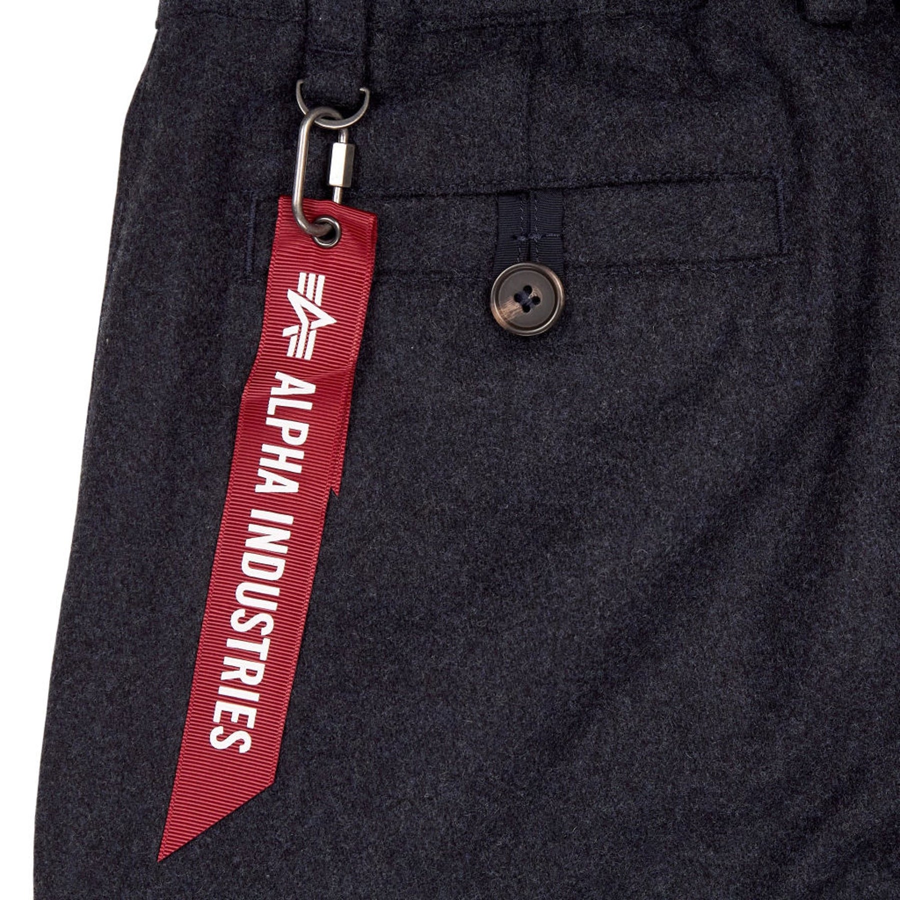 Alpha Industries Blue Wool Blend Trousers