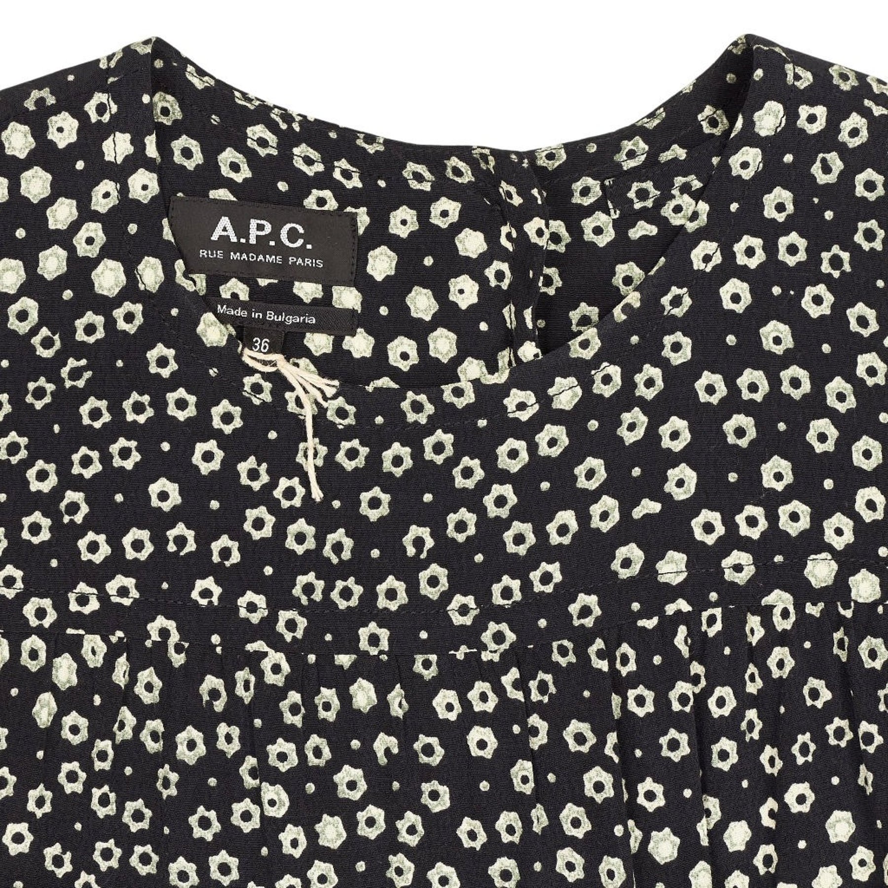 A.P.C. Black Floral Midi Dress