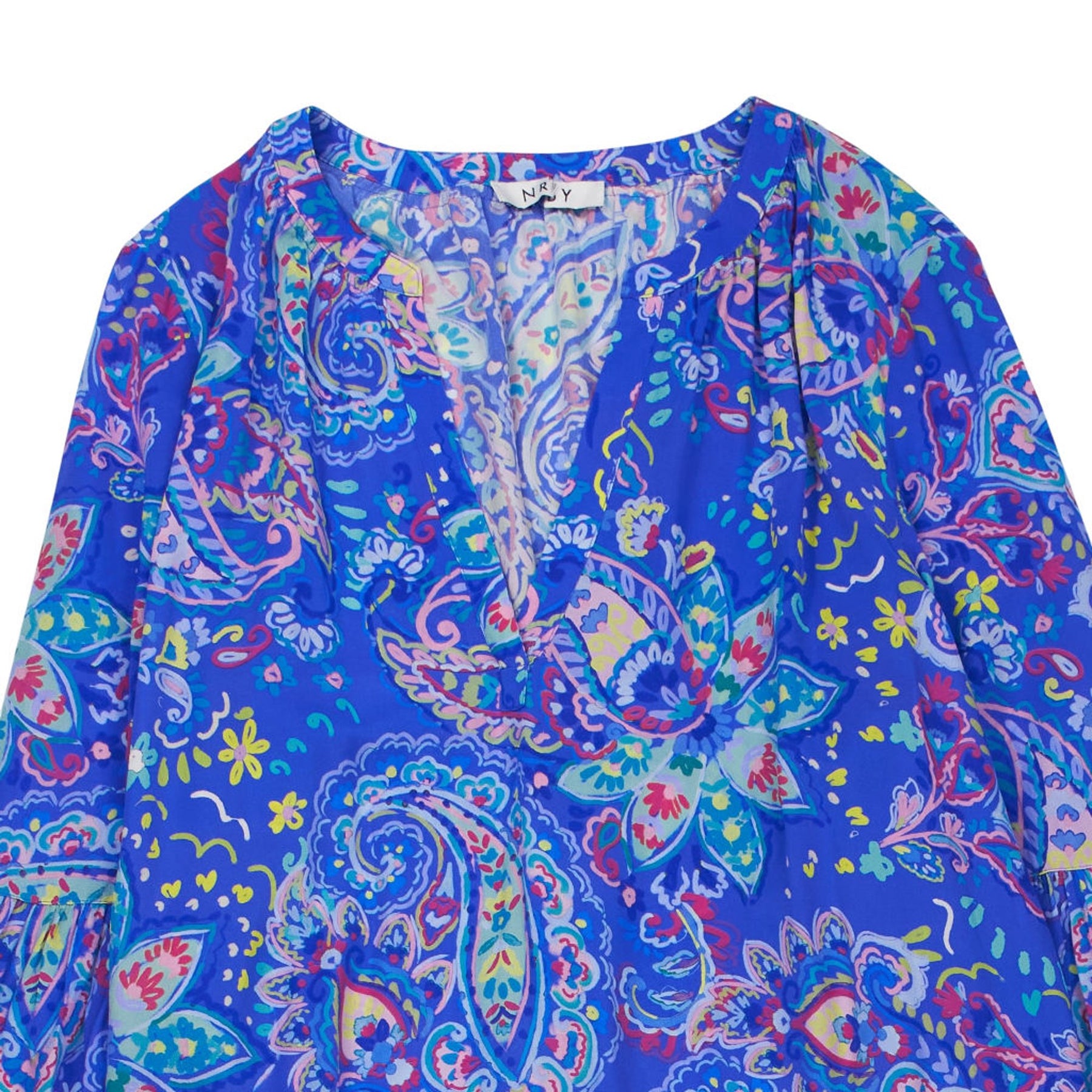 NRBY Blue Paisley Midi Dress