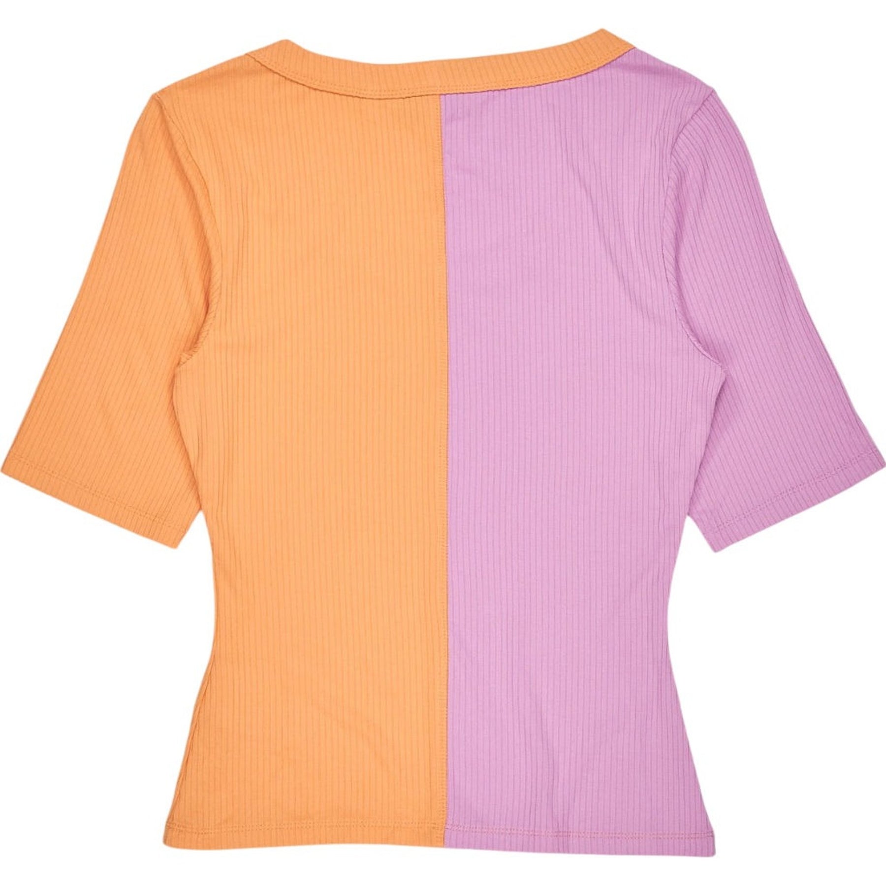 Omnes Orange Purple Ribbed Top