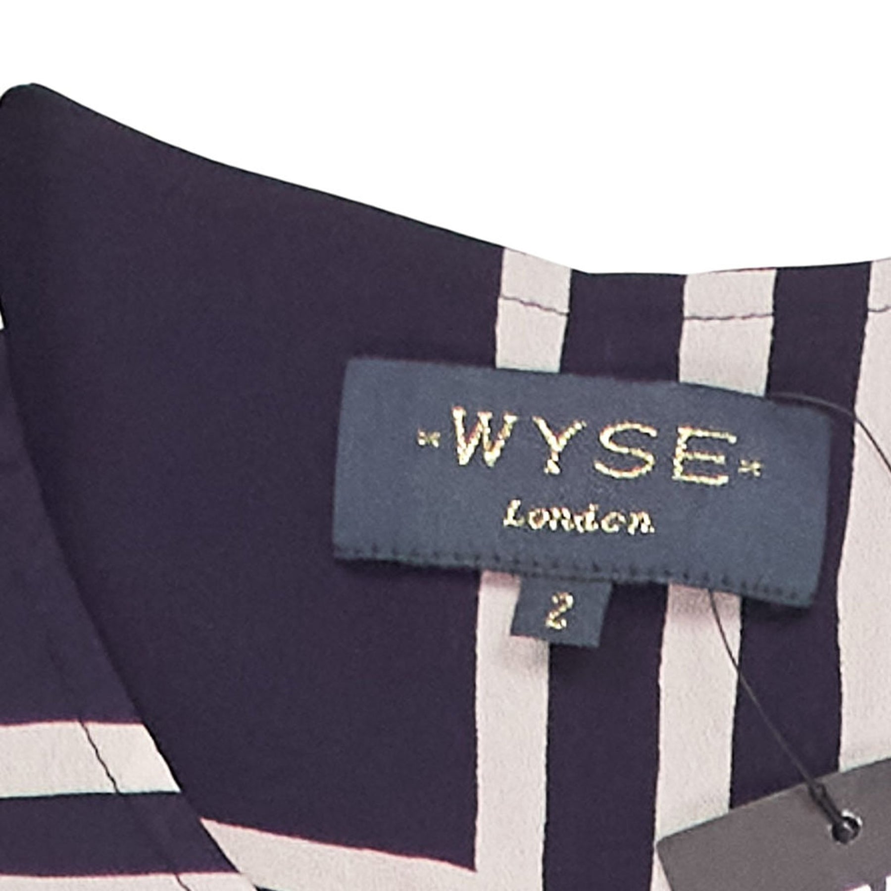 Wyse London Navy Geometric Blouse
