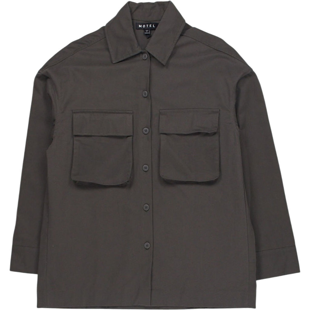 Motel Phlox Dark Grey Long Sleeve Shirt