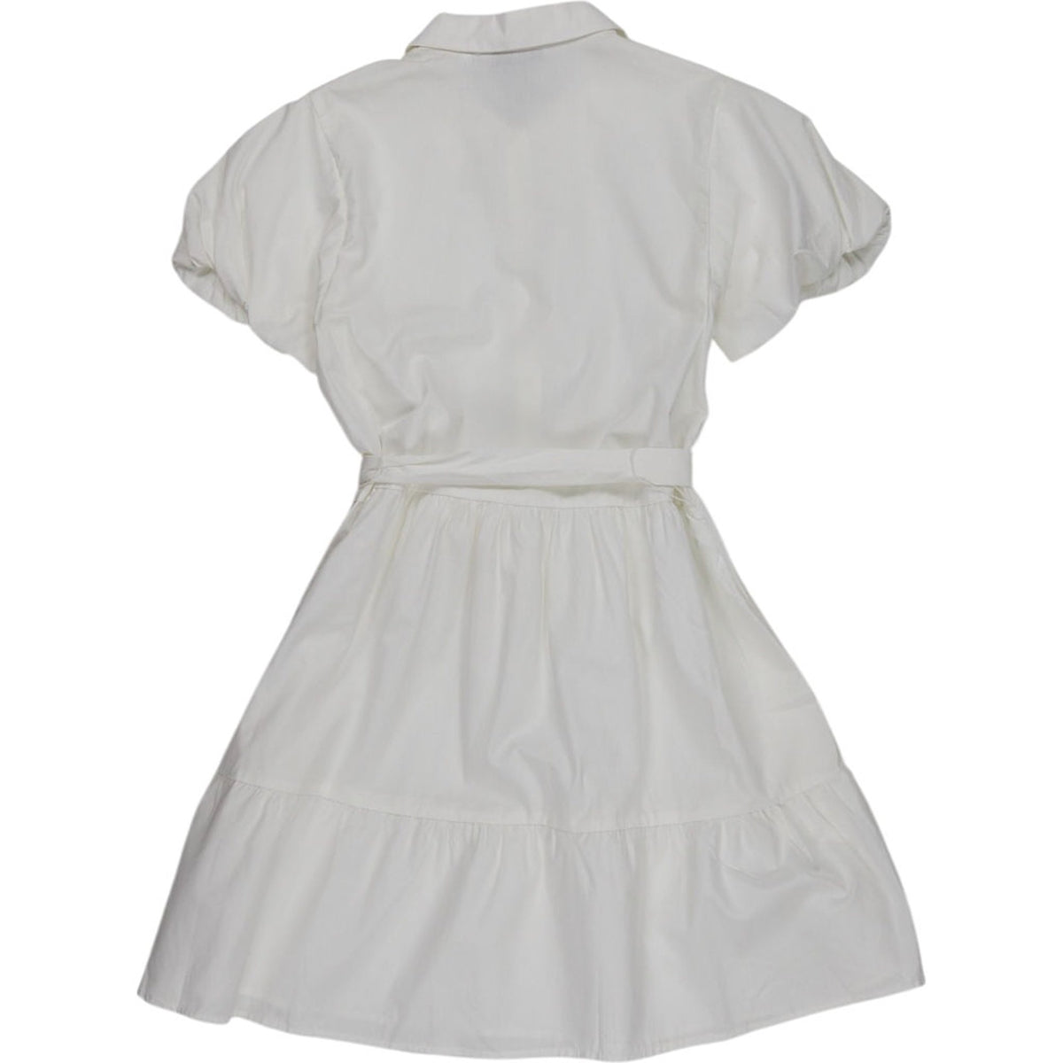 OMNES White Puff Sleeve Dress