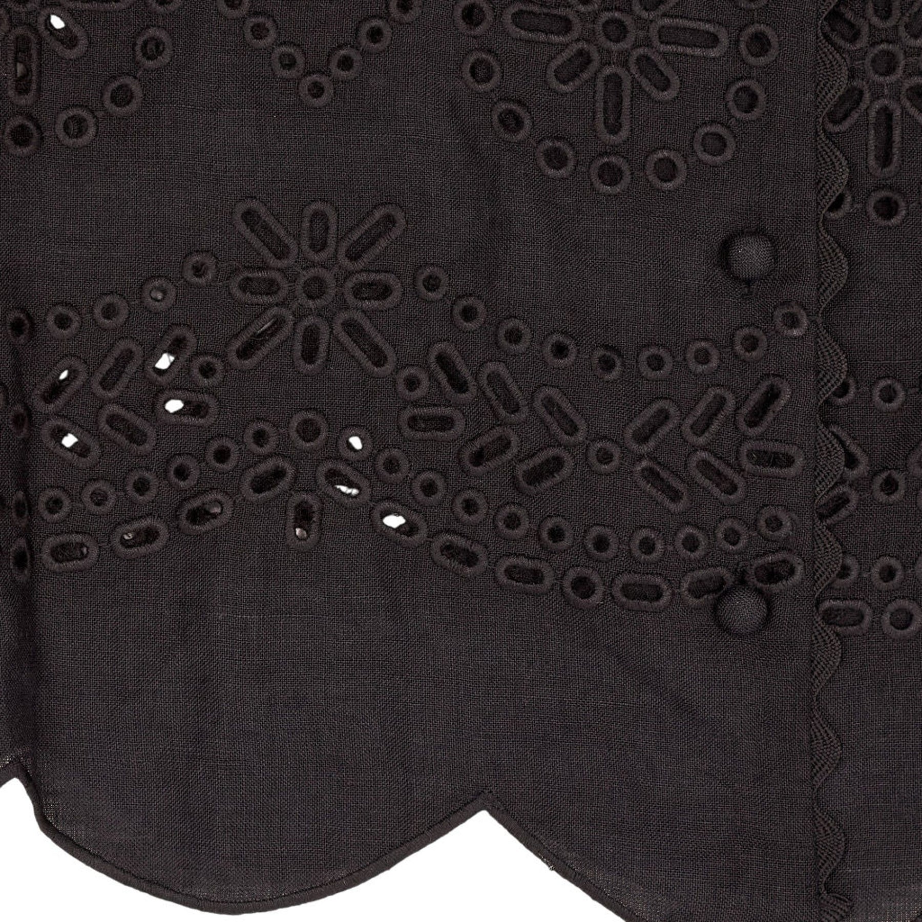 Wyse Black Embroidered Top 1