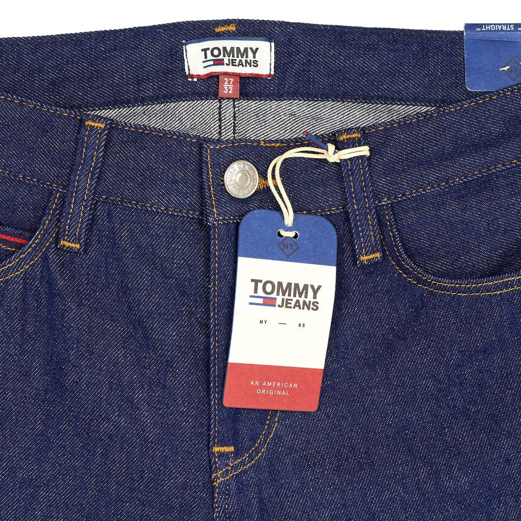 Tommy Jeans Mid Rise Straight Blue Denim Pants