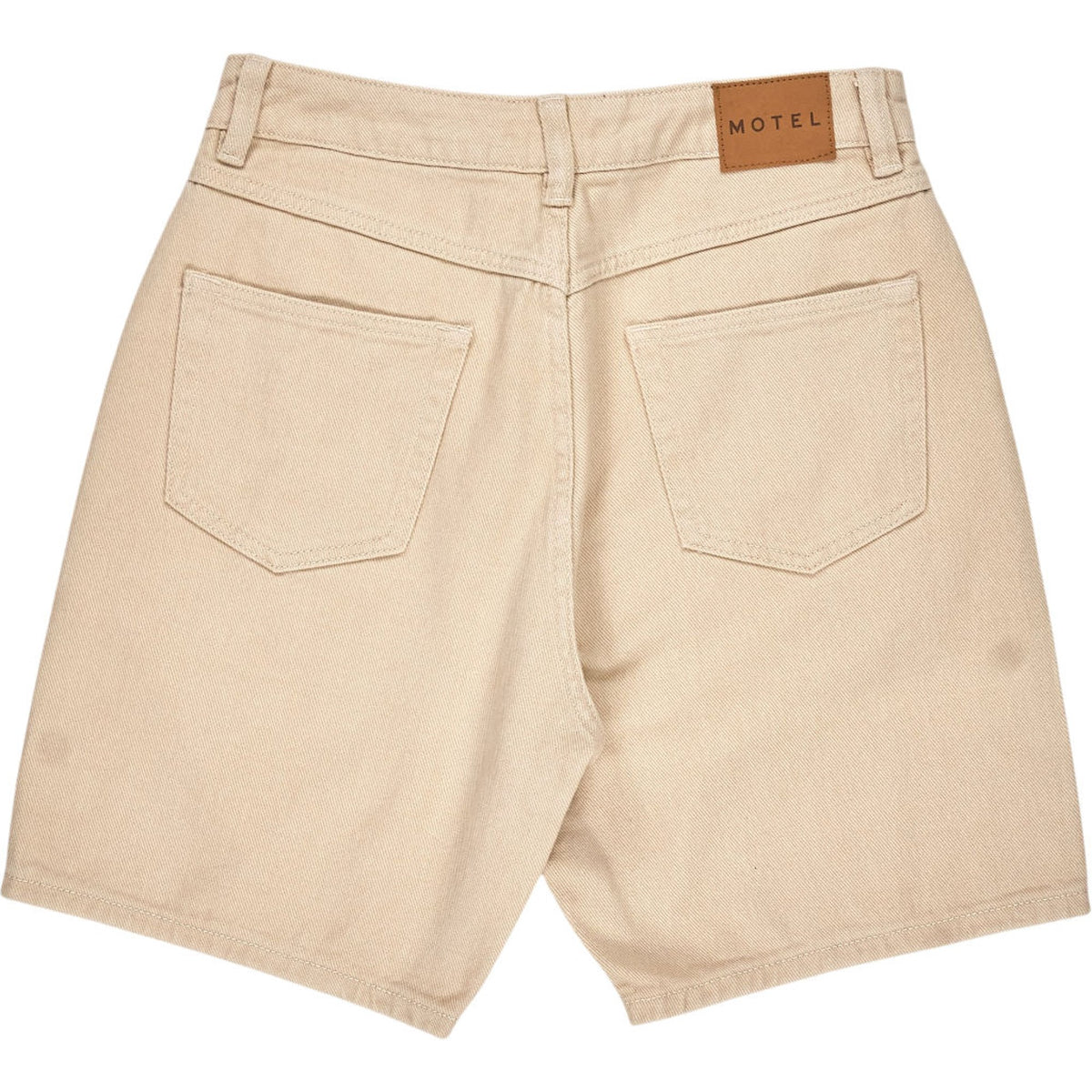 Motel Beige Cotton Dad Shorts
