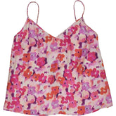 Paloma Blue Pink Orange Floral Silk Camisole Top