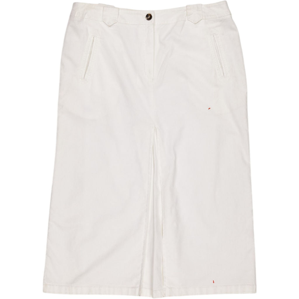 Cordings White Cotton Skirt