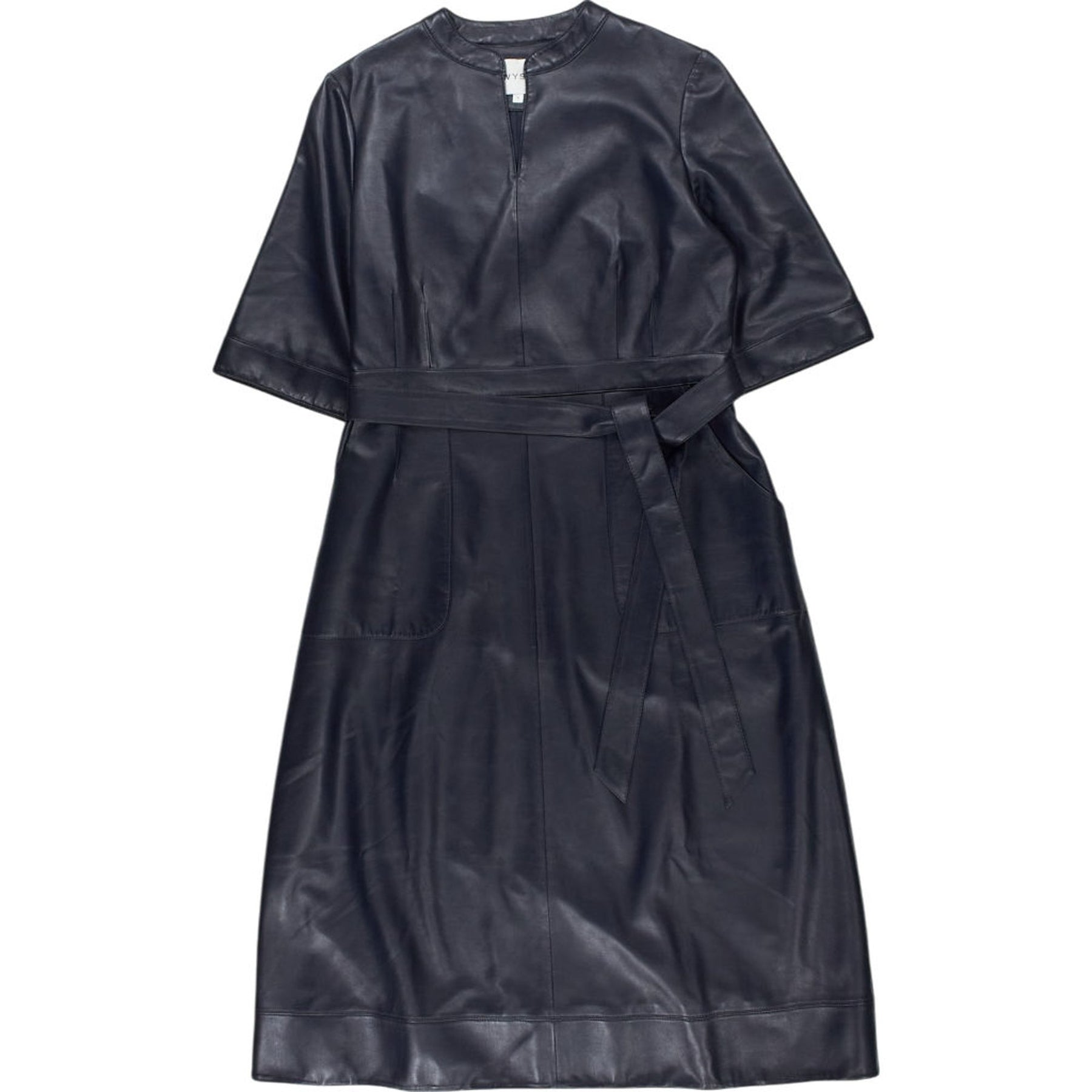 Wyse Black Faux Leather Dress