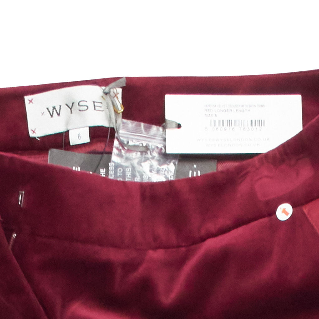 Wyse Red Velvet Trousers