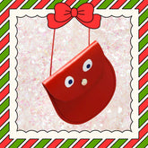 Googly Eye String Leather Purse - Red