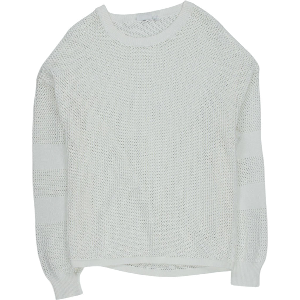 The Upside White Mesh Knit Jumper