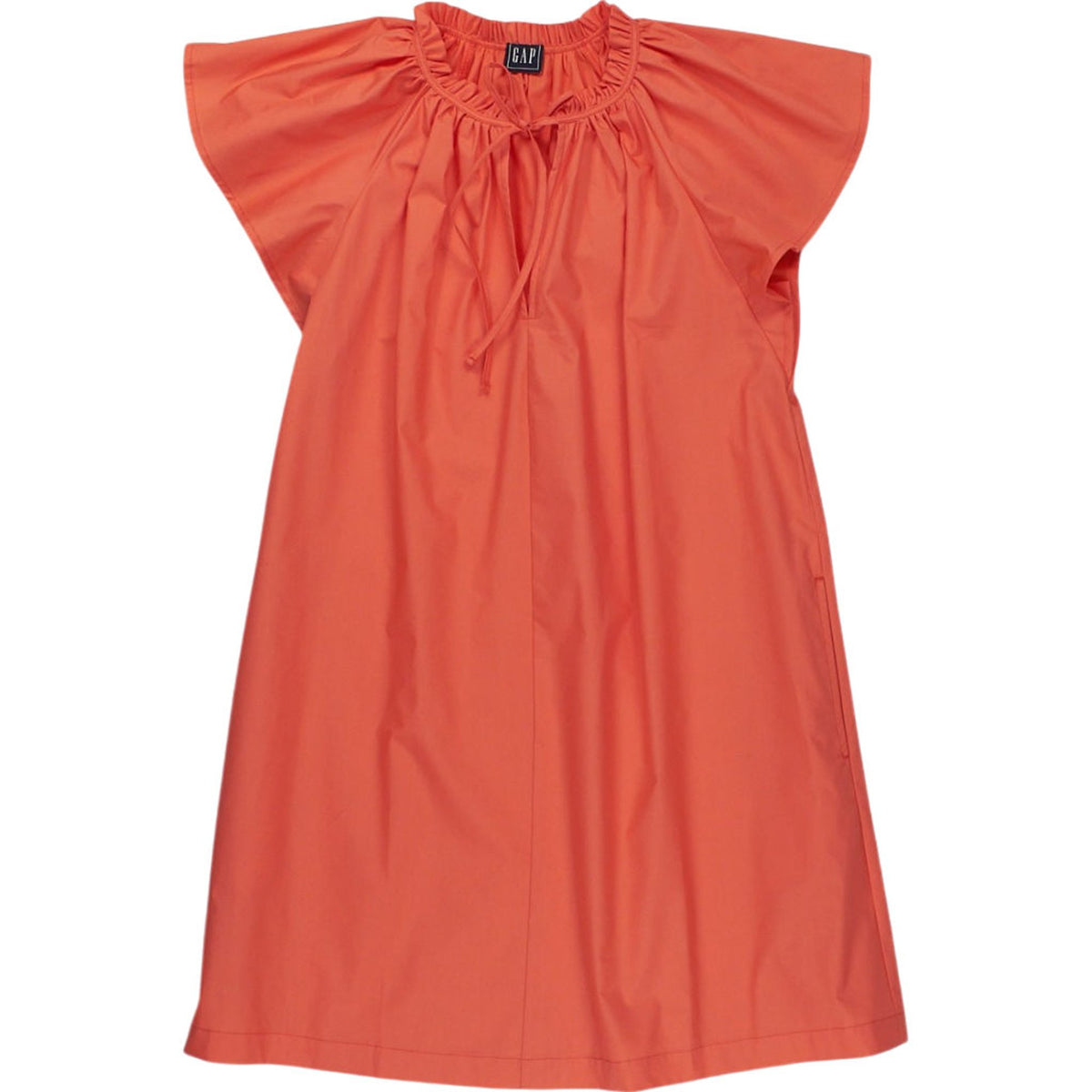 GAP Orange Tie Neck Dress