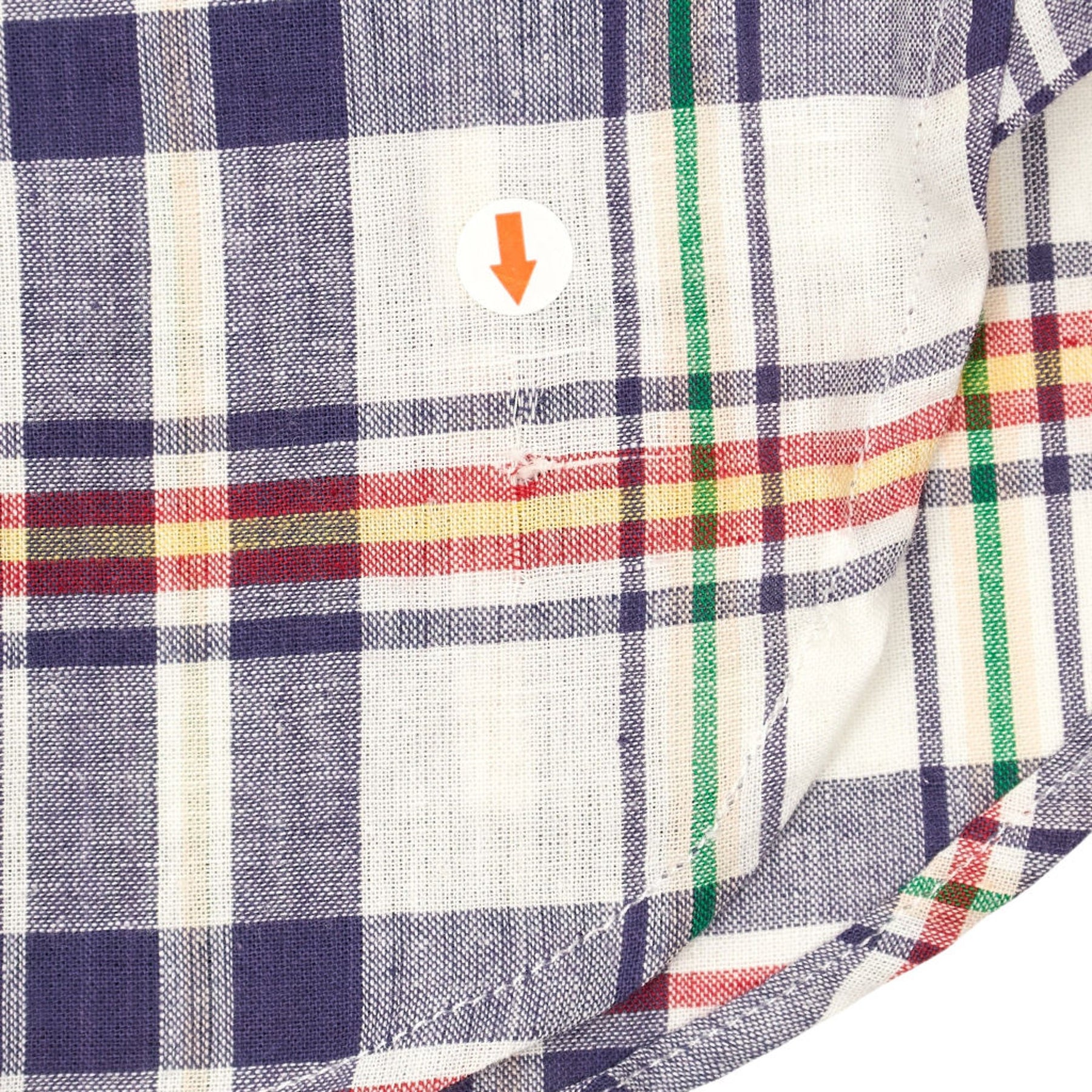 Drake's Navy Madras Check Shirt 15-40