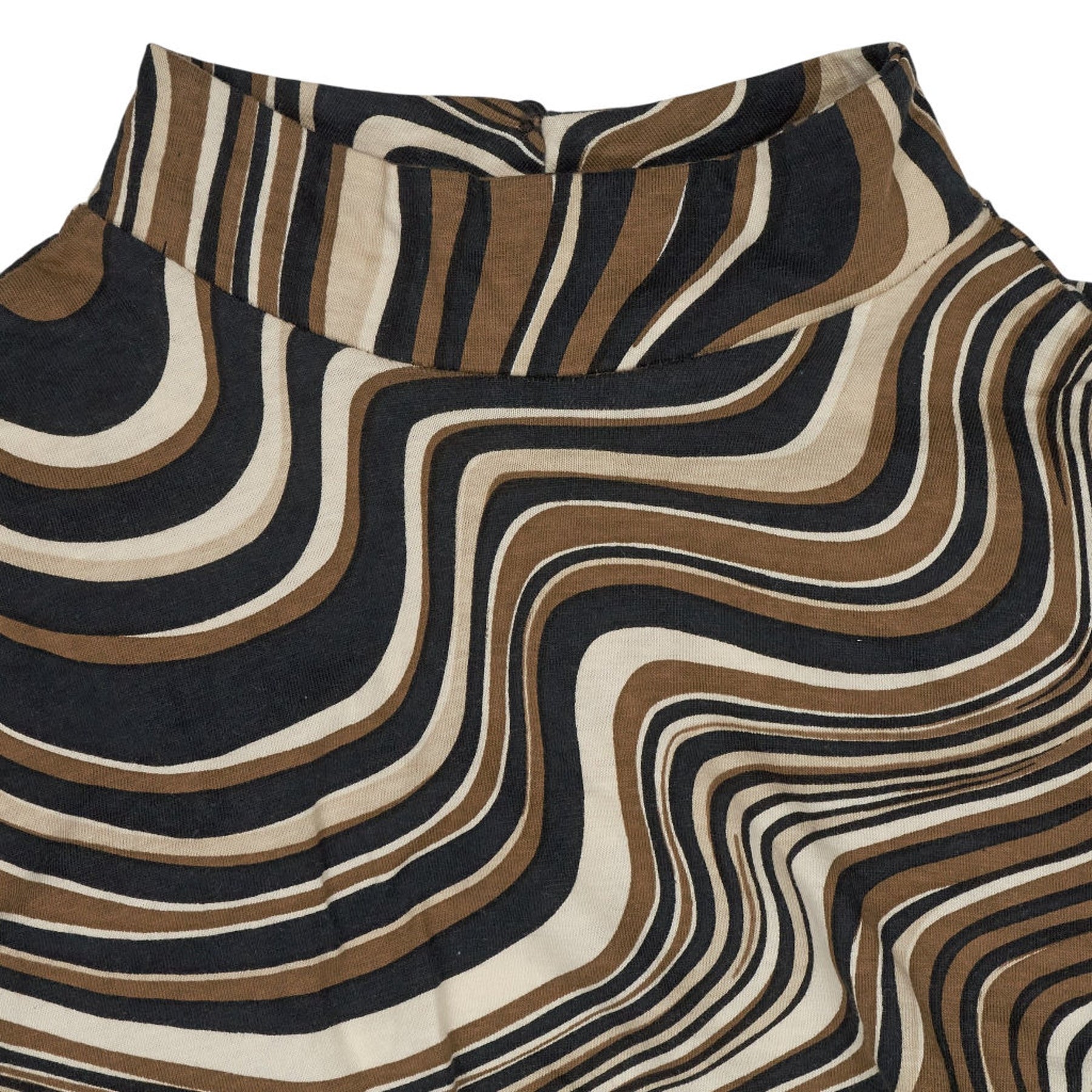 Motel Brown Ripple Print Quein Dress