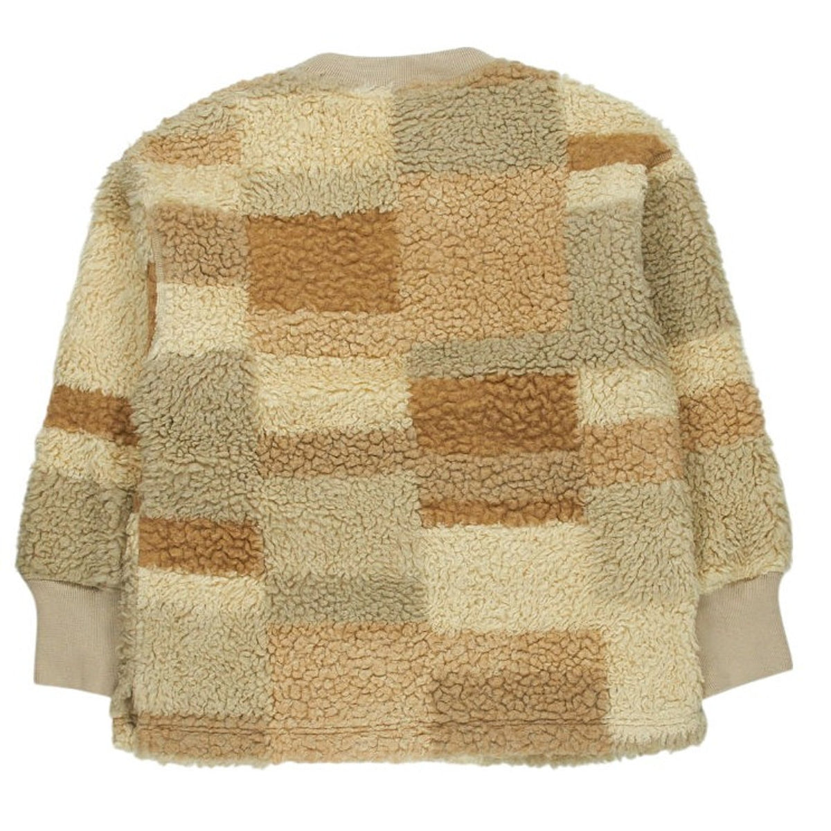 YMC Natural Patchwork Shearling Sweatshirt