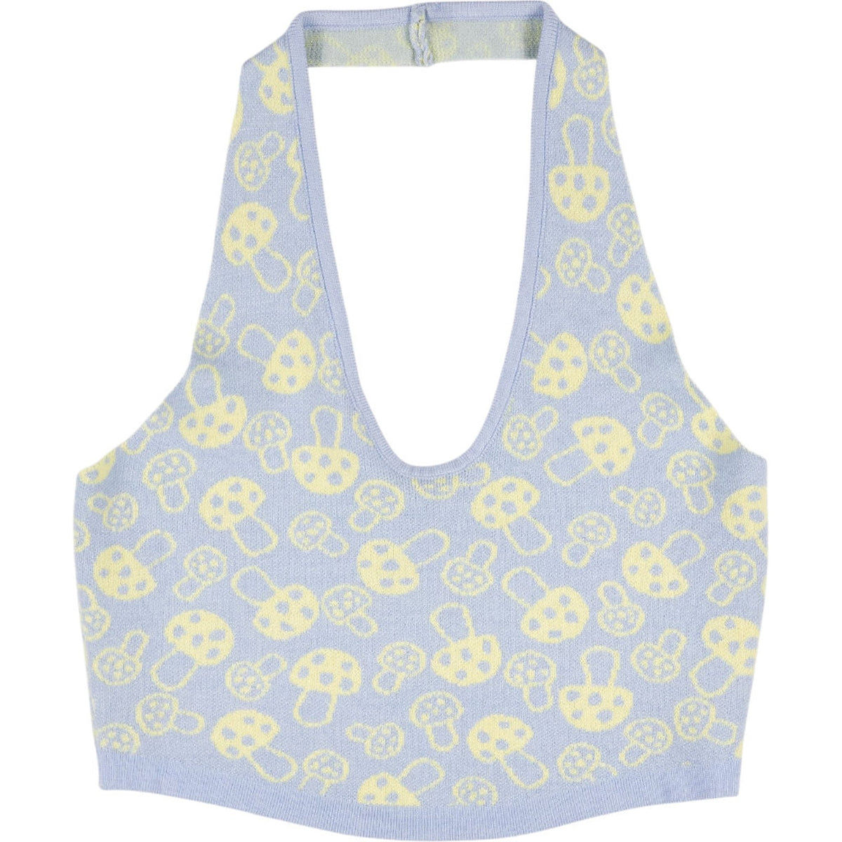 Motel Blue Mushroom Knit Top