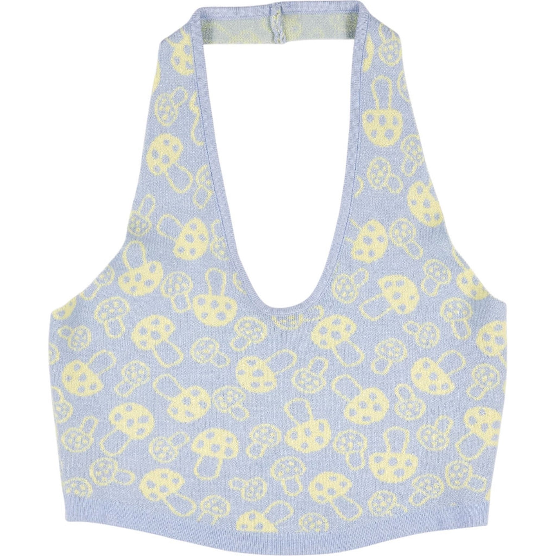 Motel Blue Mushroom Knit Top