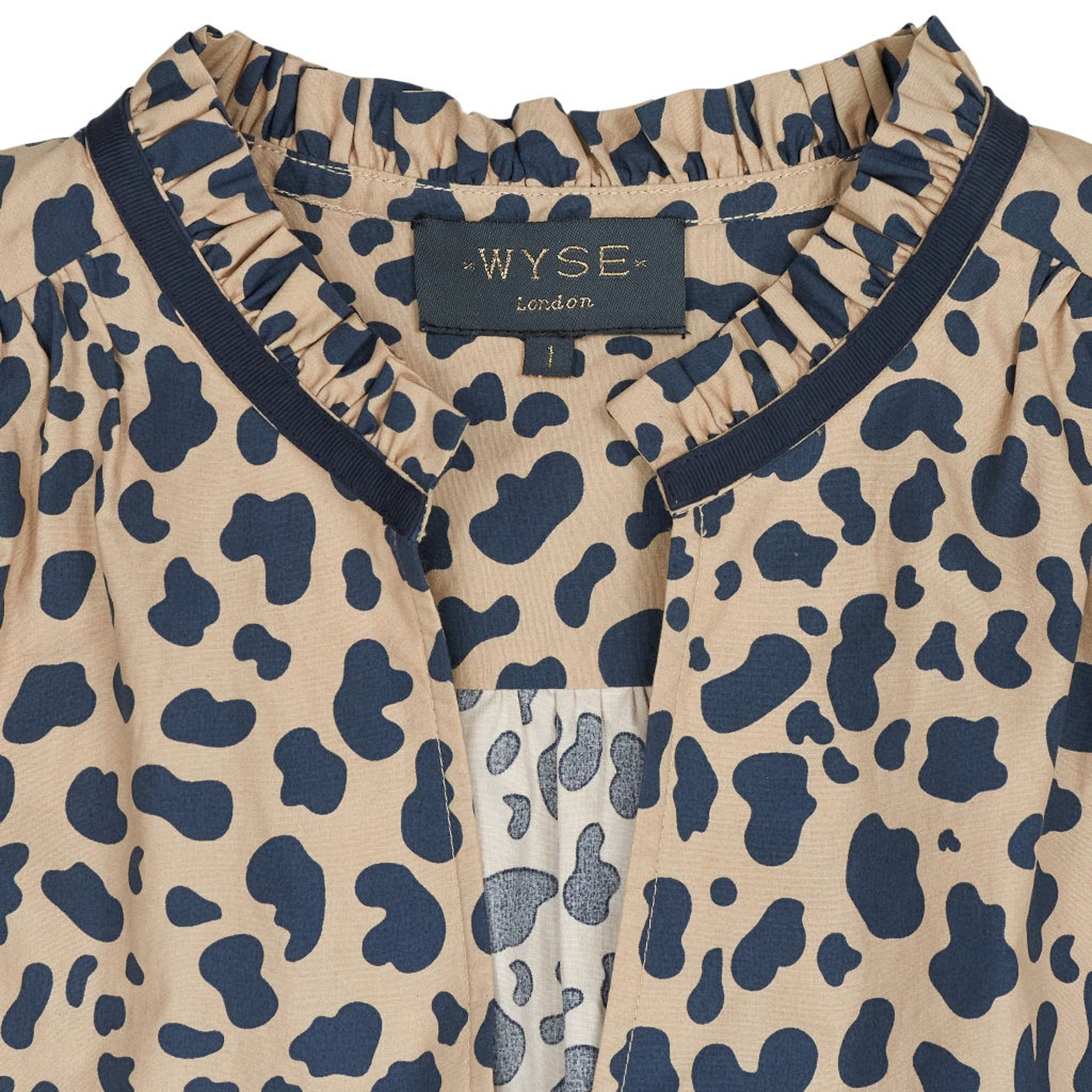 Wyse Beige Leopard Print Midi Dress 1