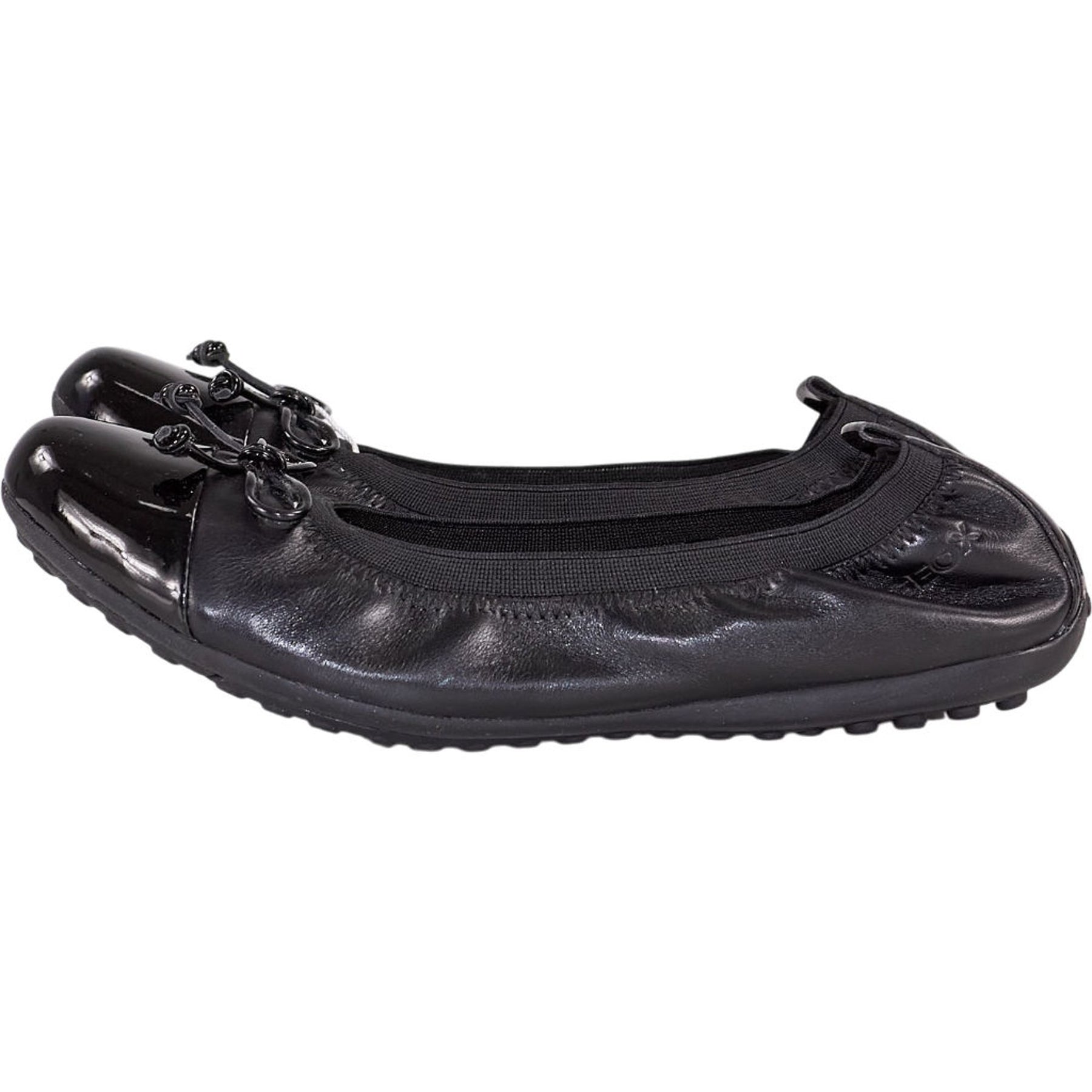 Geox Black Leather Ballet Flats