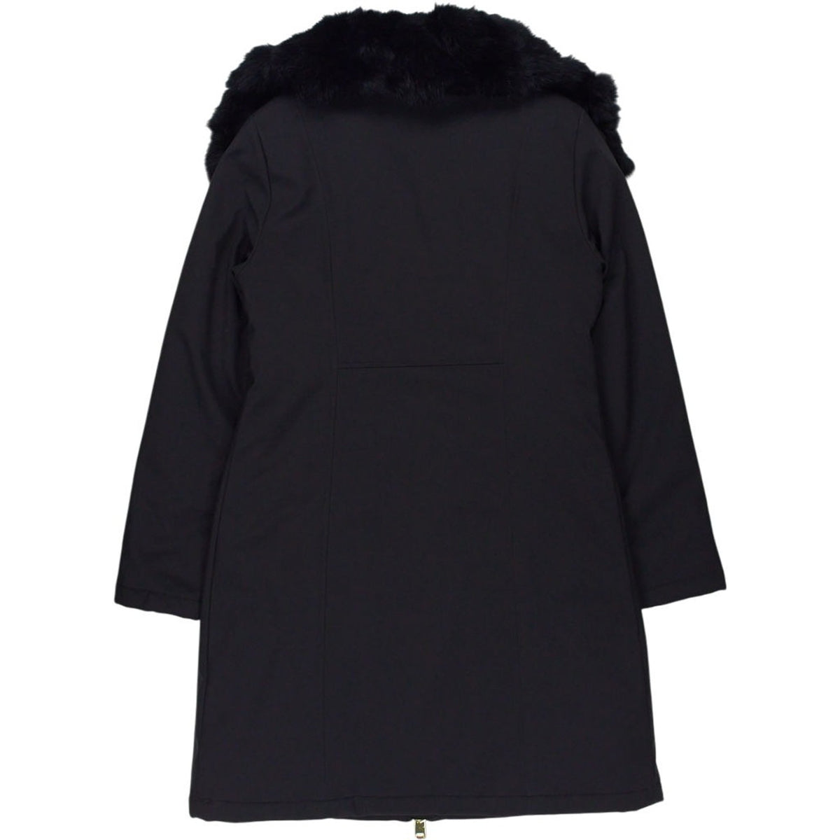 Love Moschino Black Fur Trim Coat