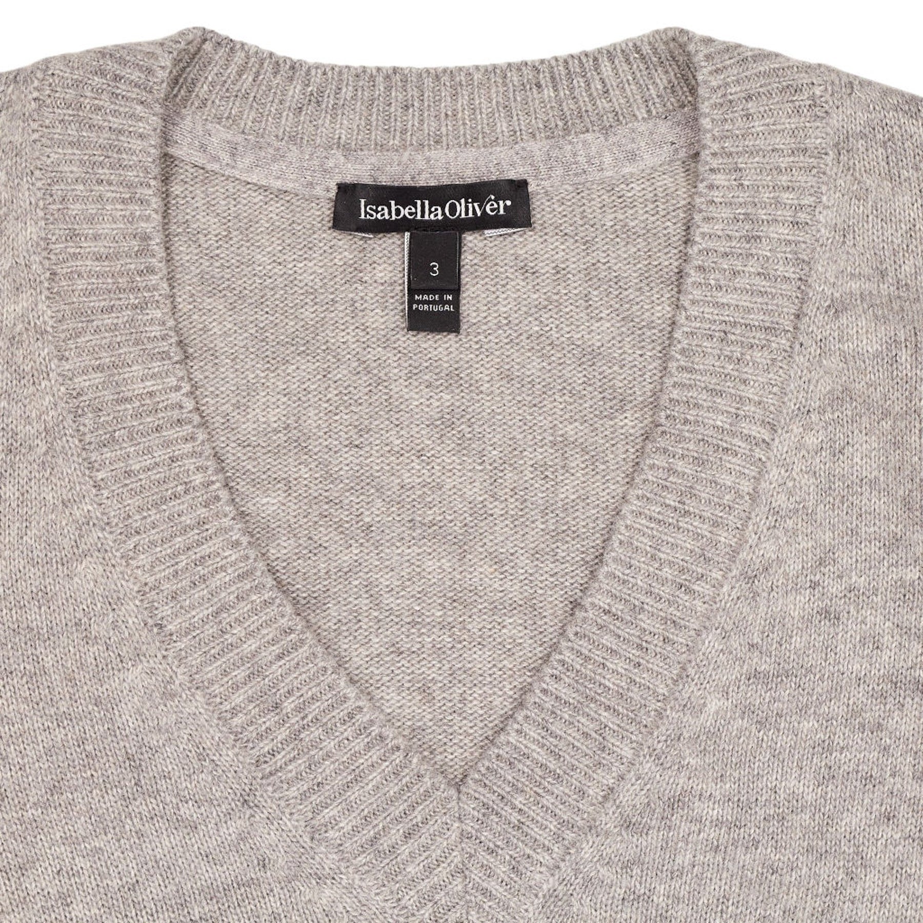 Isabella Oliver Maternity Grey V-Neck Knit Jumper