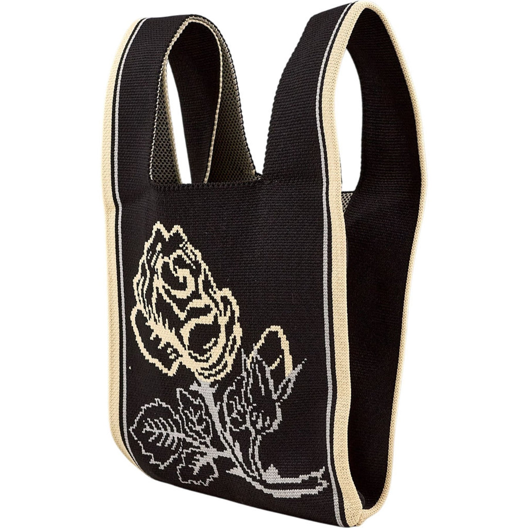 Black Rose Pattern Tote Bag