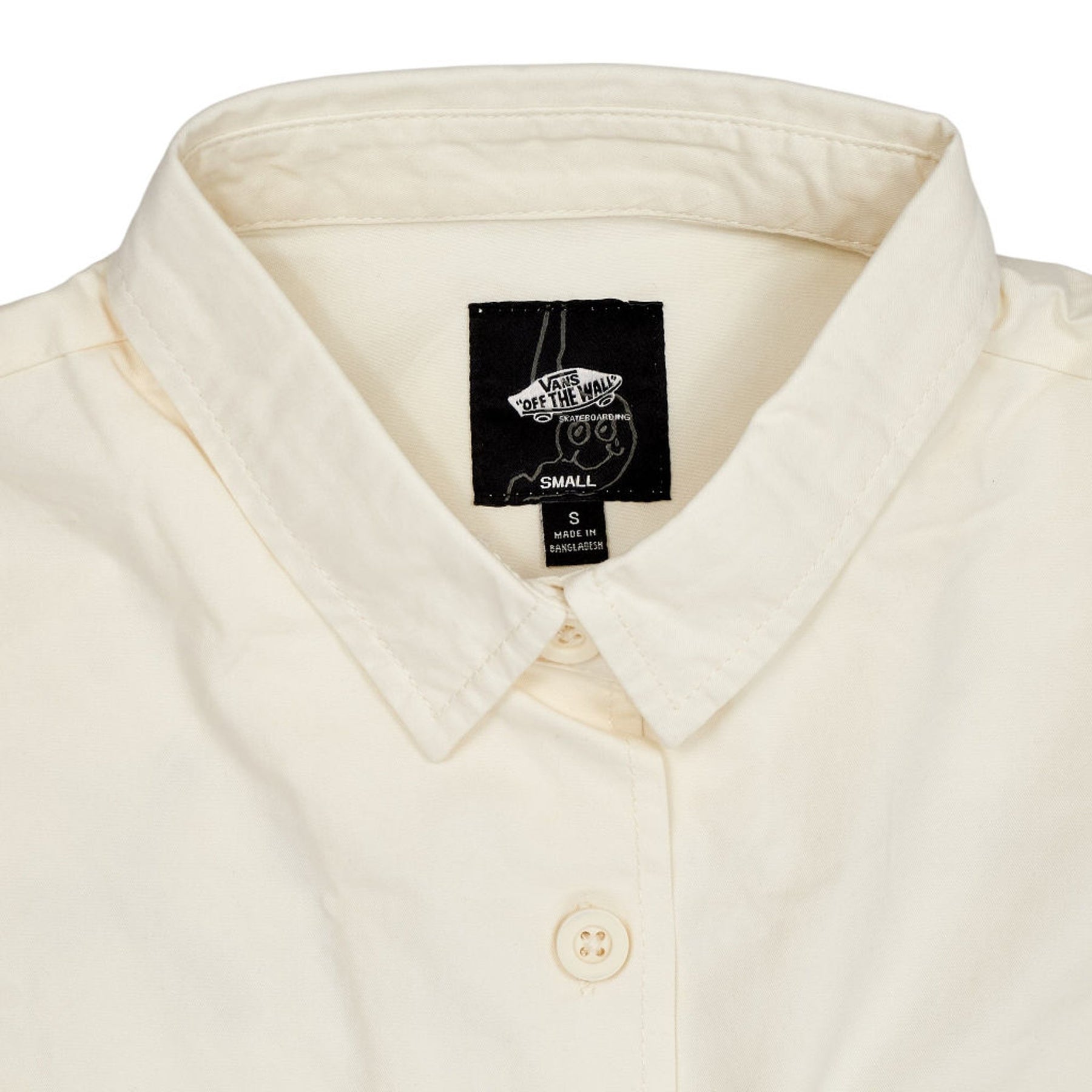 Vans White Lonely For You Cropped Shirt