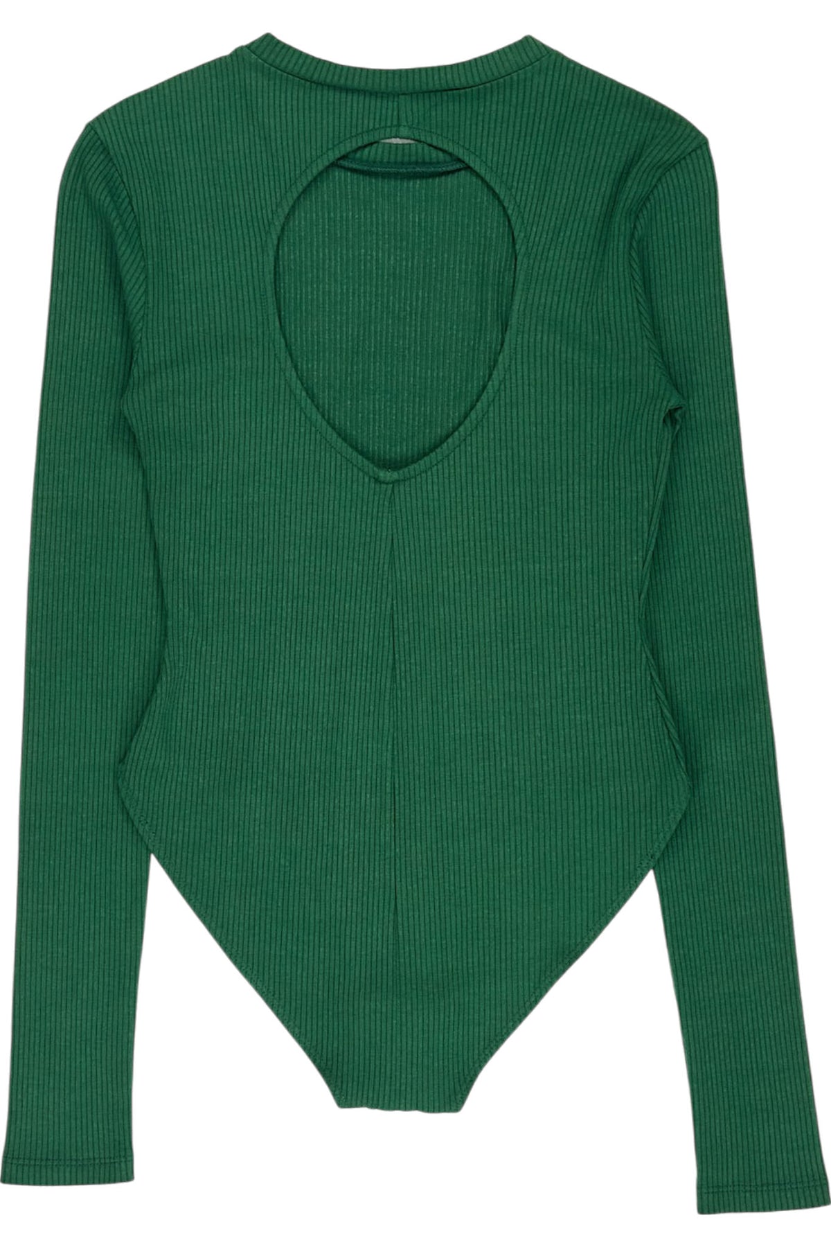 OMNES Green Ribbed Bodysuit
