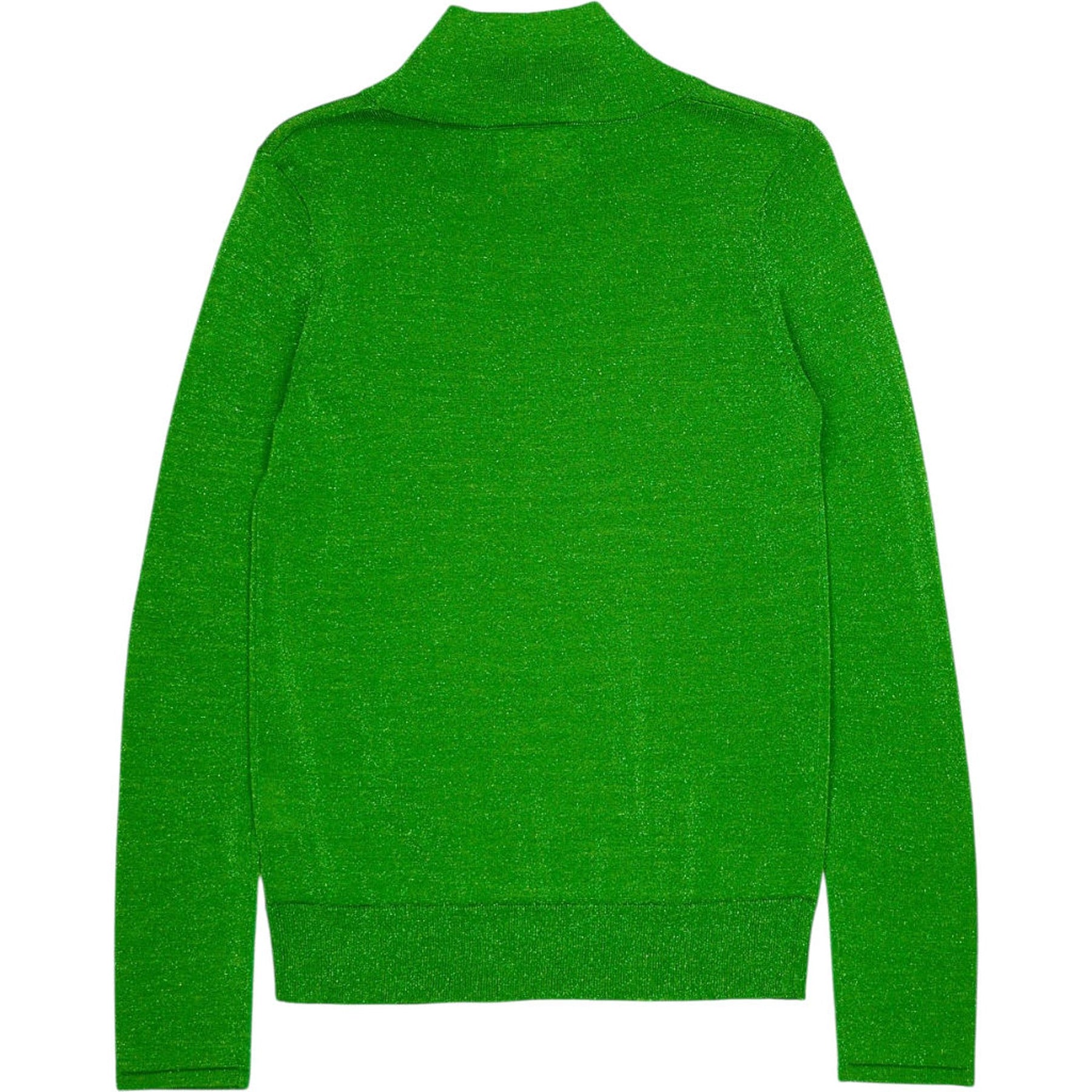 Wyse Green Remi Metallic Roll Neck Jumper