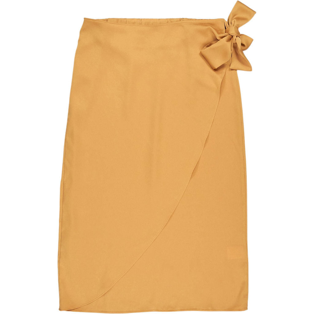 Lands' End Mustard Bow Pencil Skirt