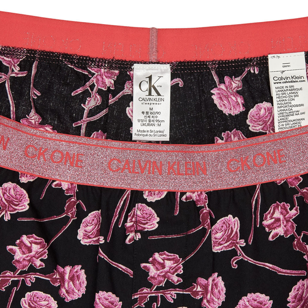 Calvin Klein Black Rose Print Shorts