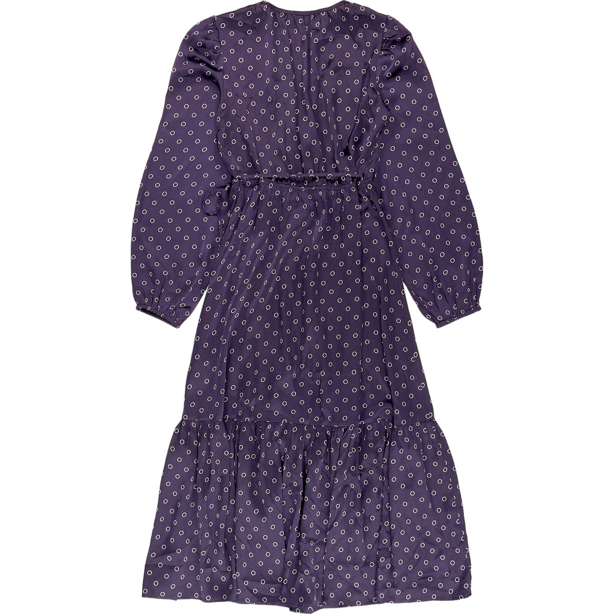 OMNES Long Sleeve Purple Polka Dot Dress