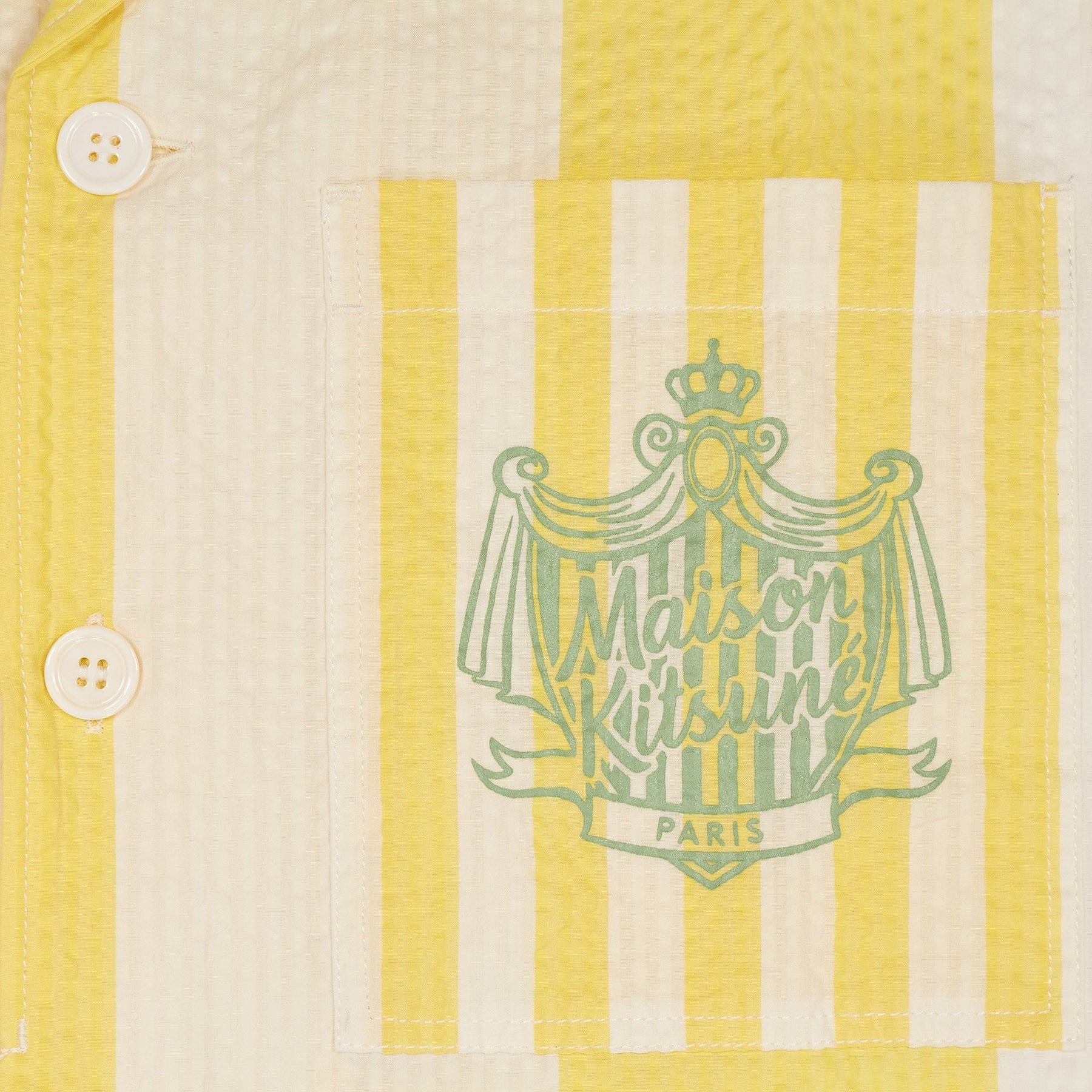 Maison Kitsuné Lemon Striped Shirt