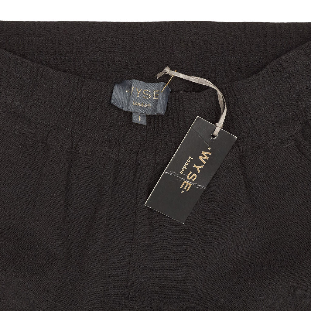 Wyse Black Quinny Wide Leg Trousers