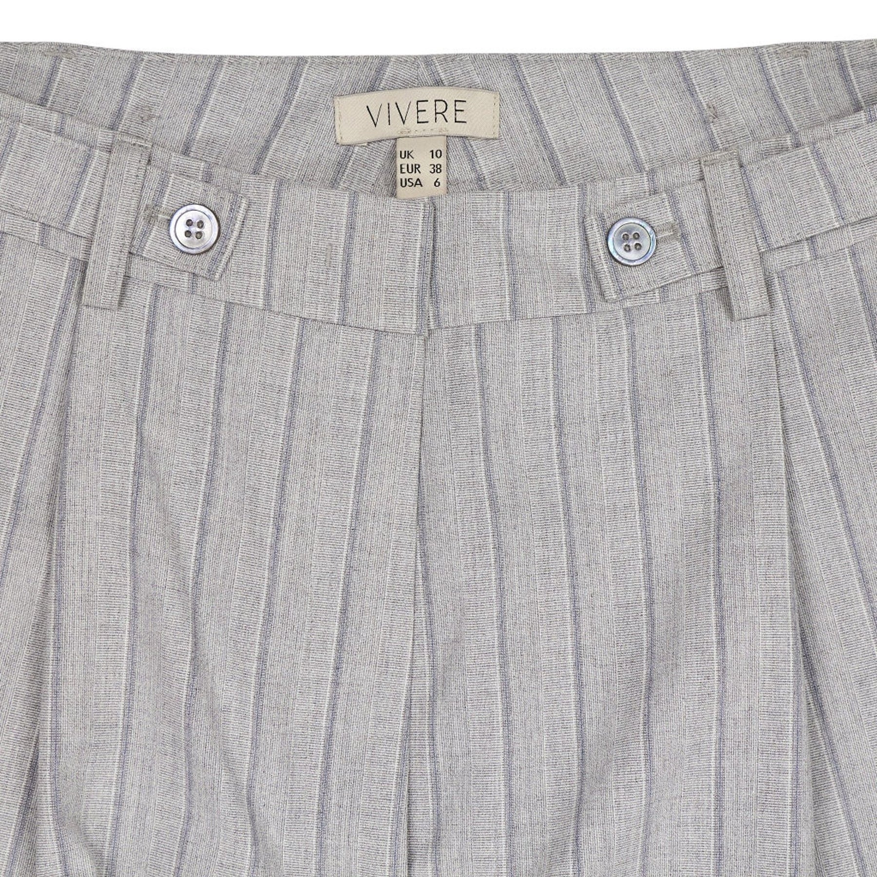 Vivere Grey Striped Trousers