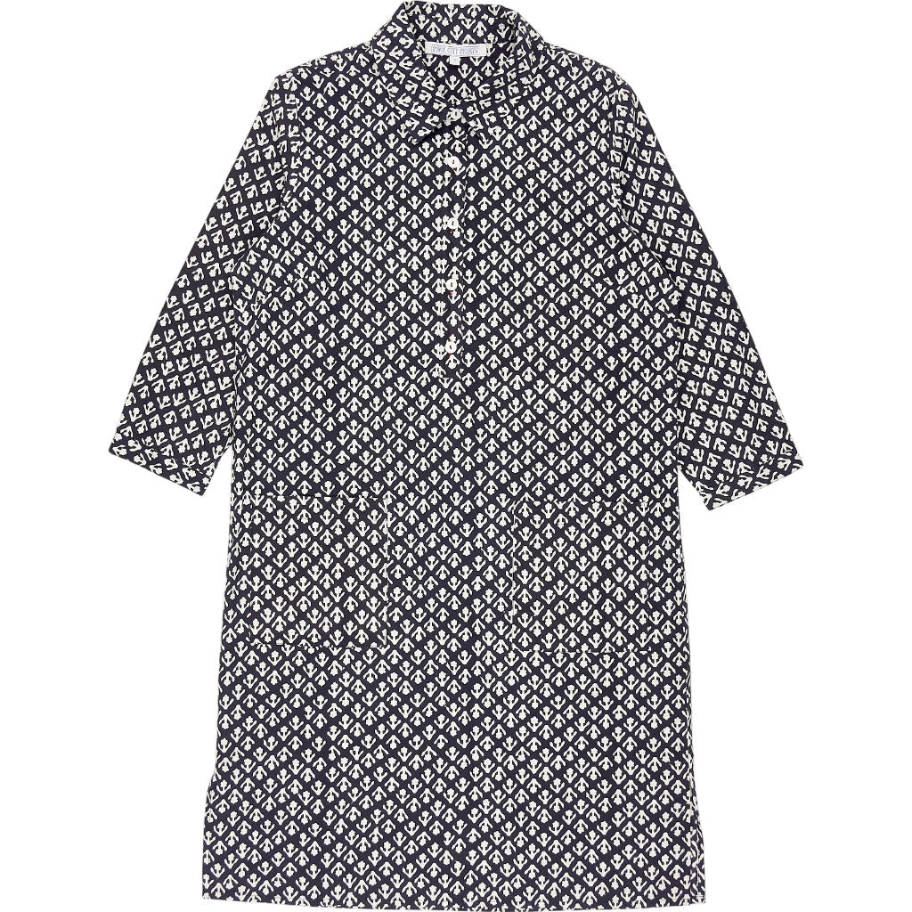 Pink City Prints Black Patterned Shirt Dress