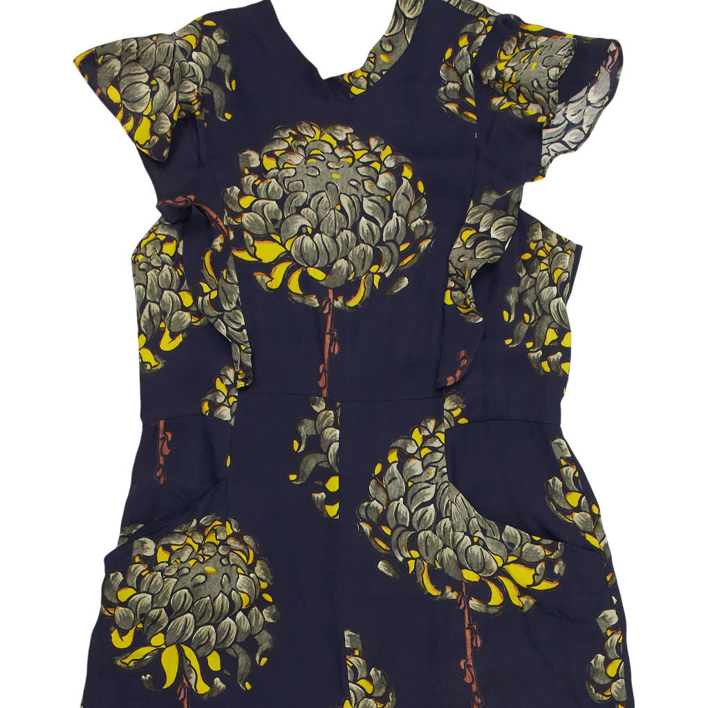 Whistles Navy Yellow Gabrielle Print Jumpsuit