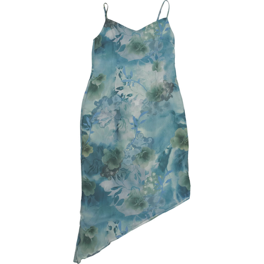 Motel Watercolour Floral Blue Preston Dress