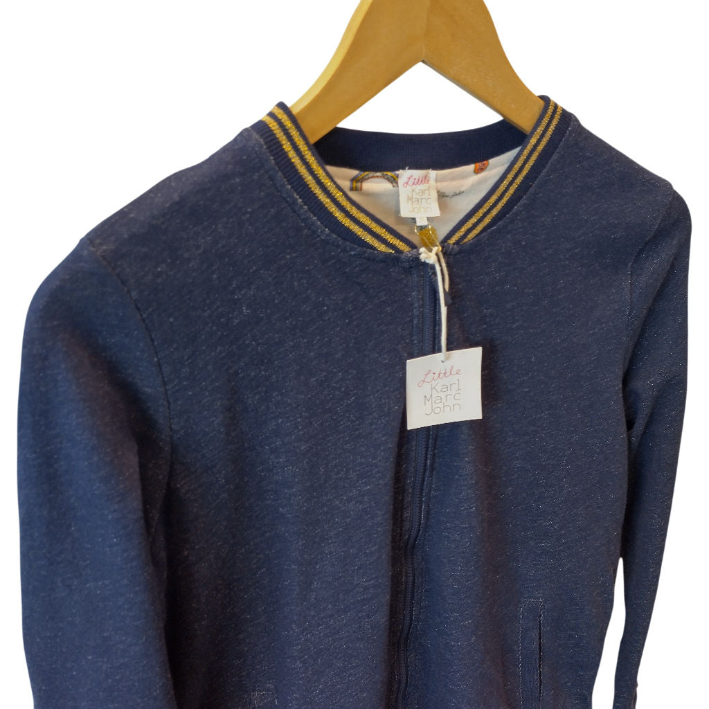 Little Karl Marc John Blue Cotton Jacket
