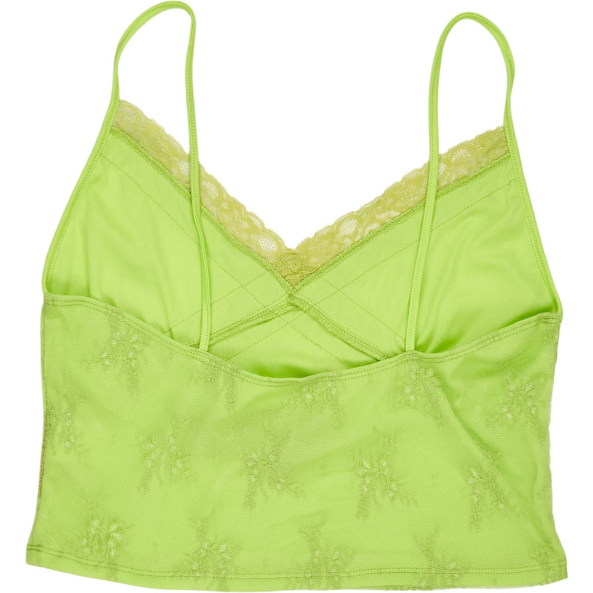 Motel Green Lace Trim Camisole Top