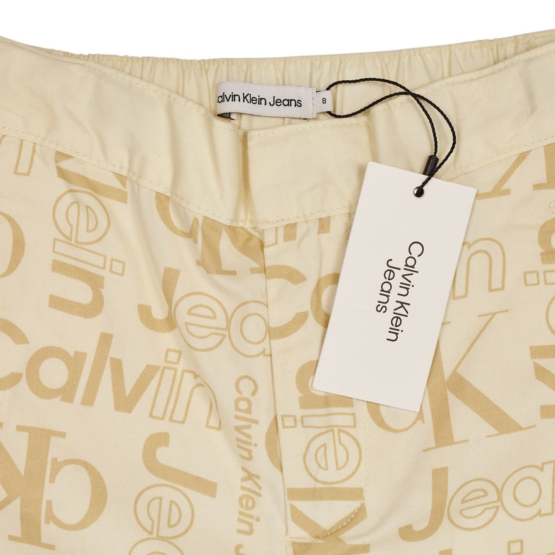 Calvin Klein Beige CK AOP Skater Shorts