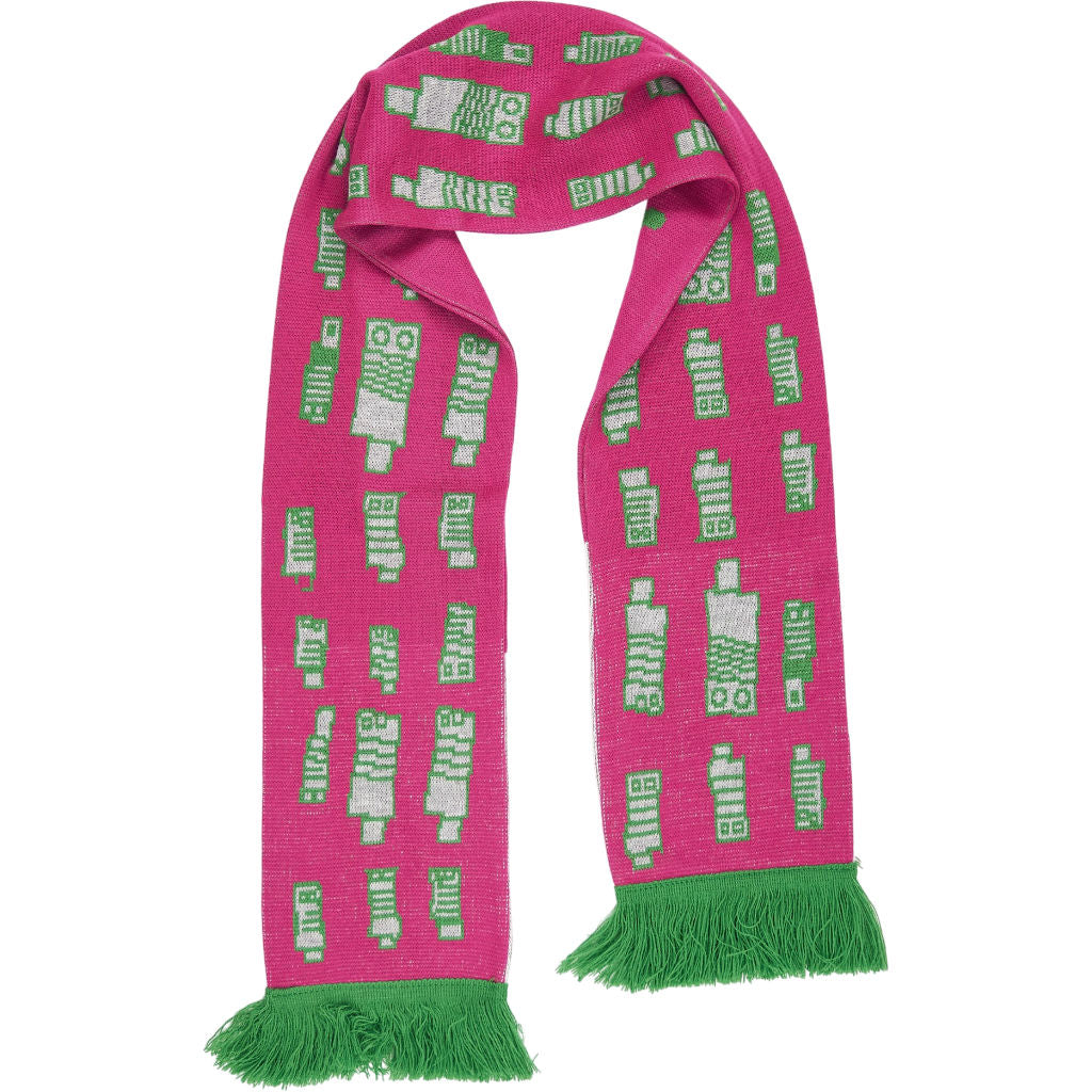 Revere Pink Green Patterned Scarf