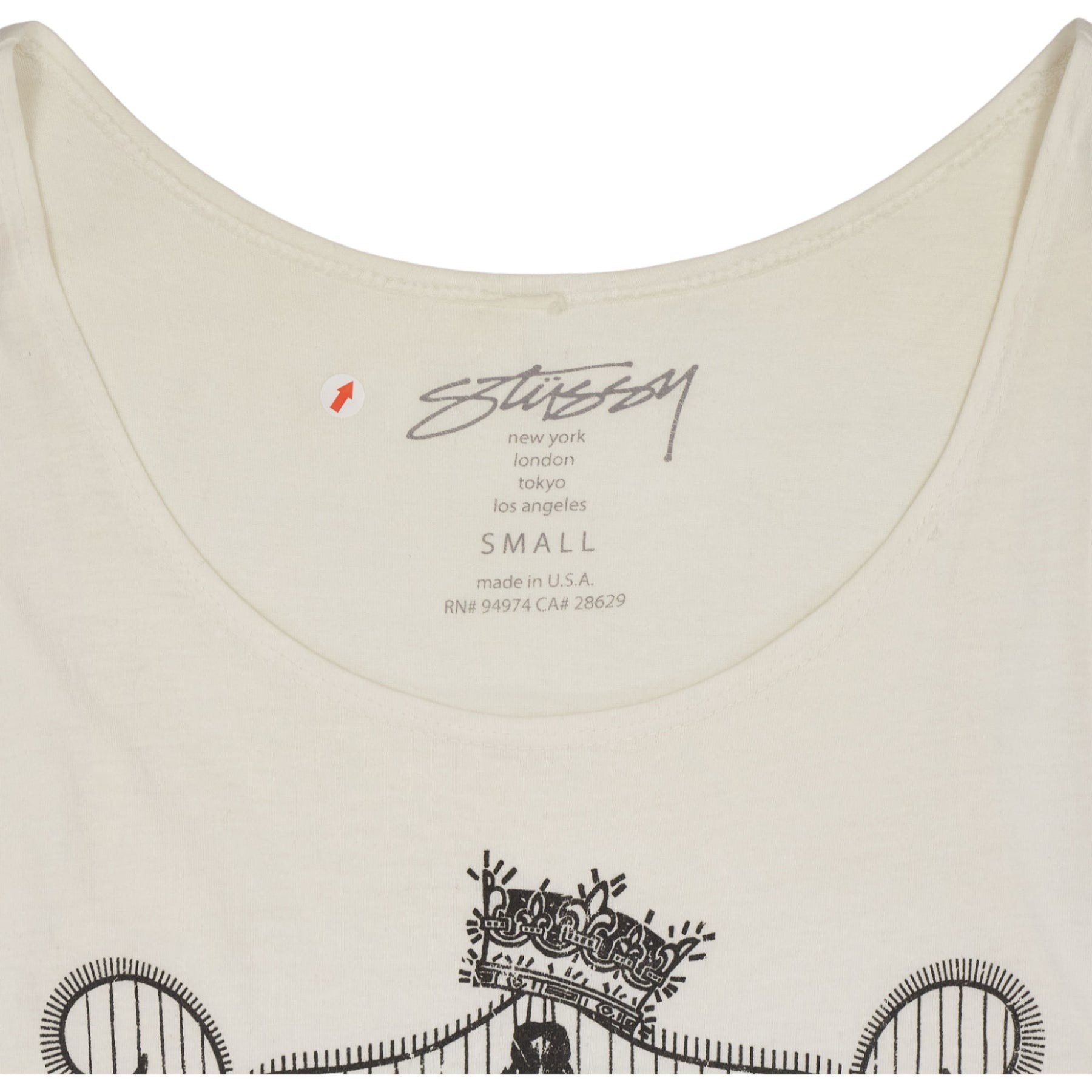 Stussy White Tank Top Small