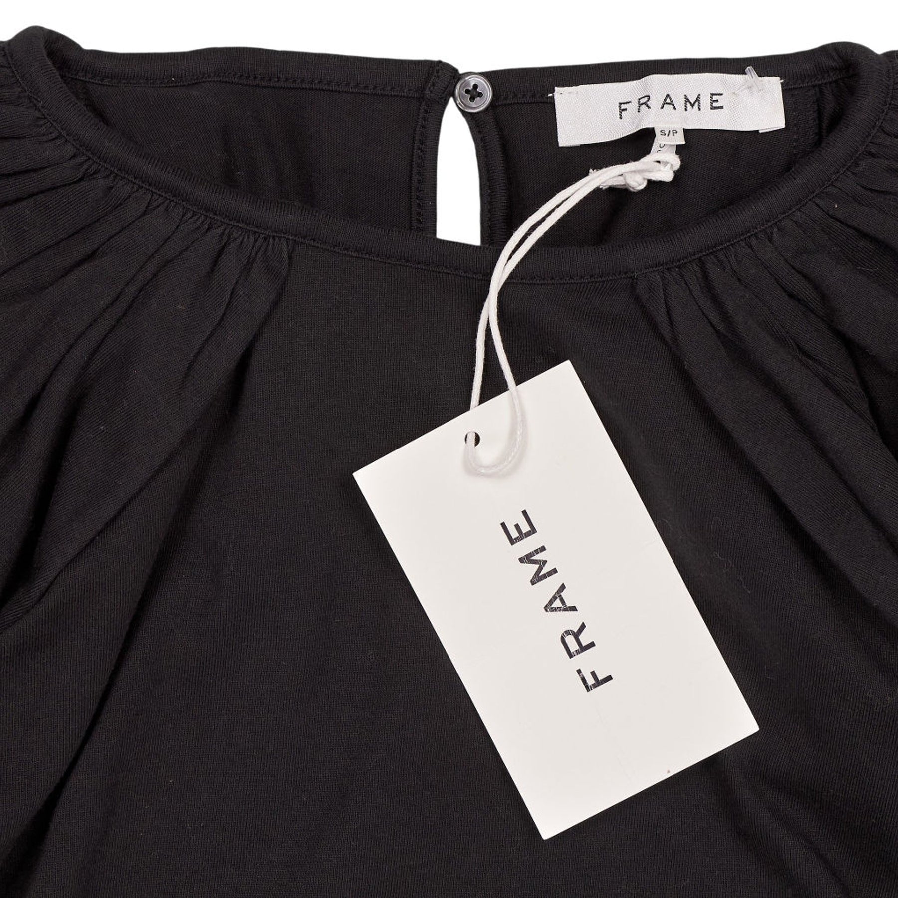 Frame Black Puff Sleeve Jersey Tee
