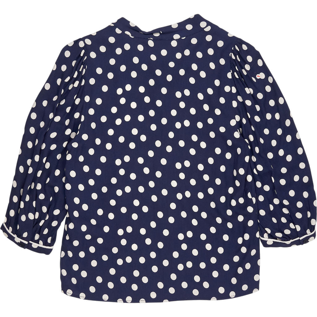 Baukjen Navy Polka Dot Amalie Blouse