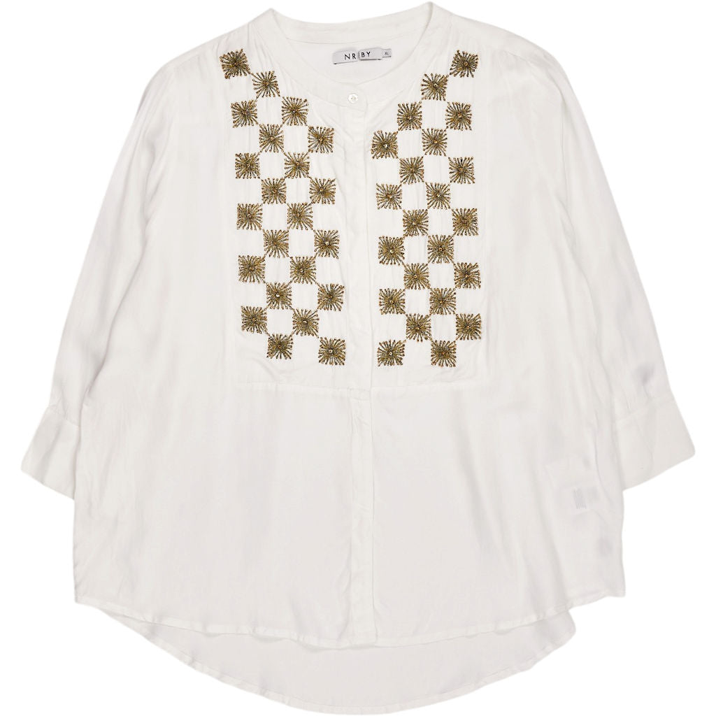 NRBY White Embroidered Blouse