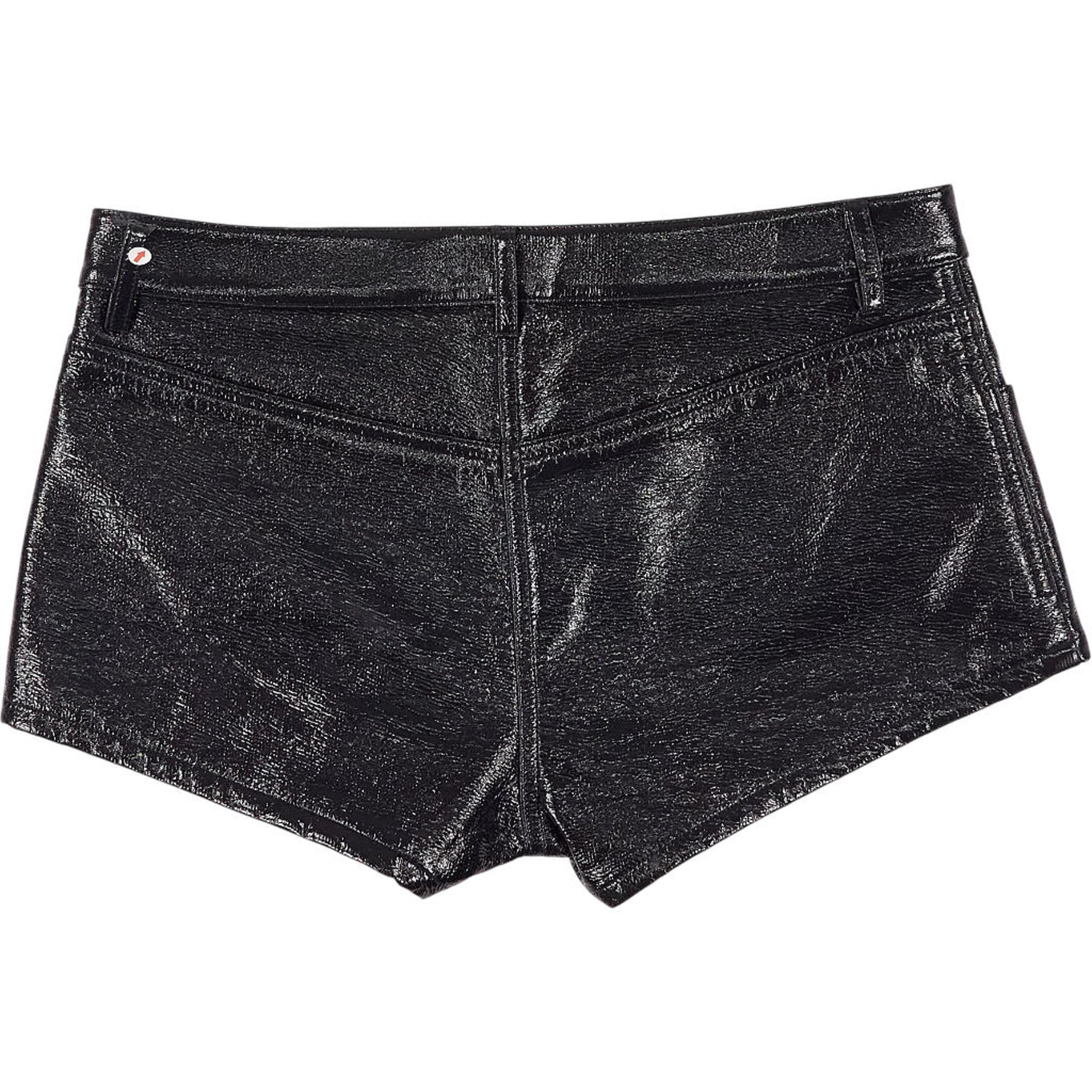 Courrèges Black Vinyl Heritage Shorts