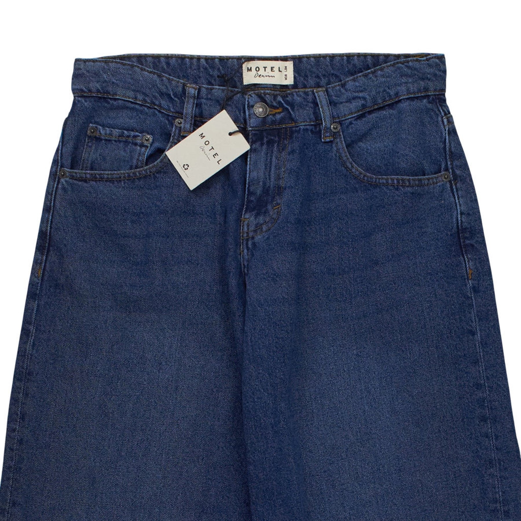 Motel Blue Denim Wide-Leg Jeans